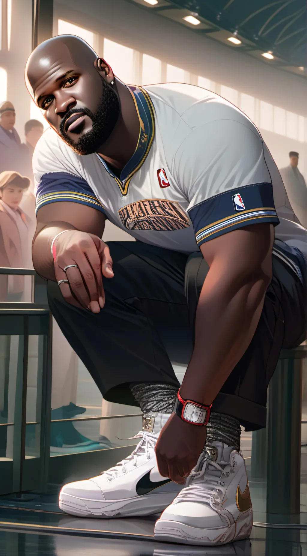 ai character: Shaquille O'Neal  background