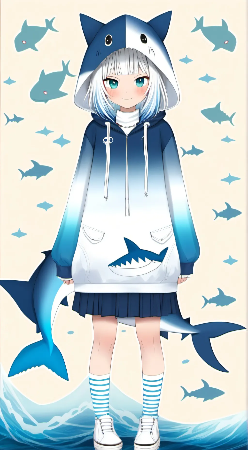 ai character: Gawr Gura background