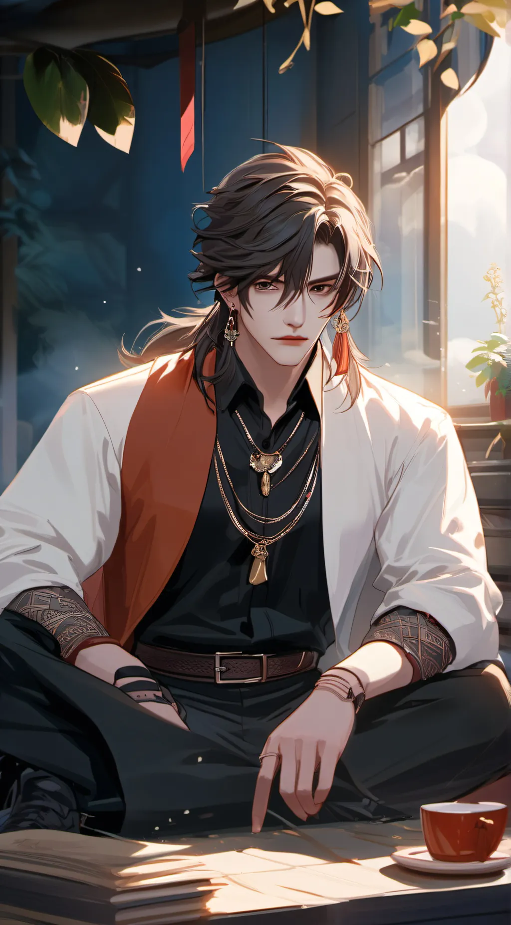 ai character: leon background