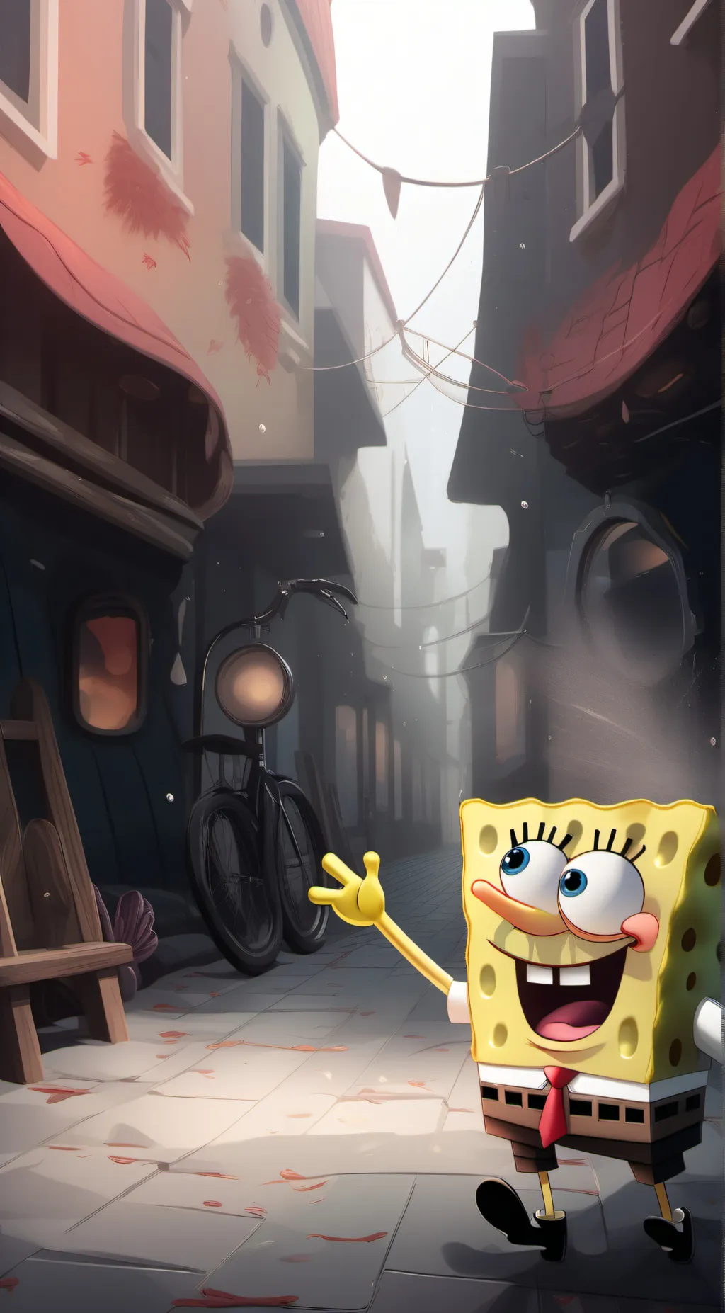 ai character: spongebob background