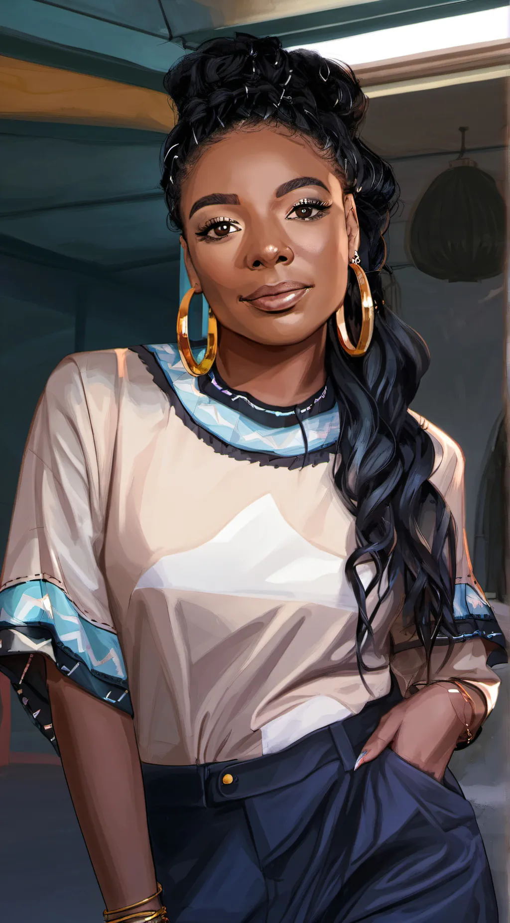 ai character: Nia background