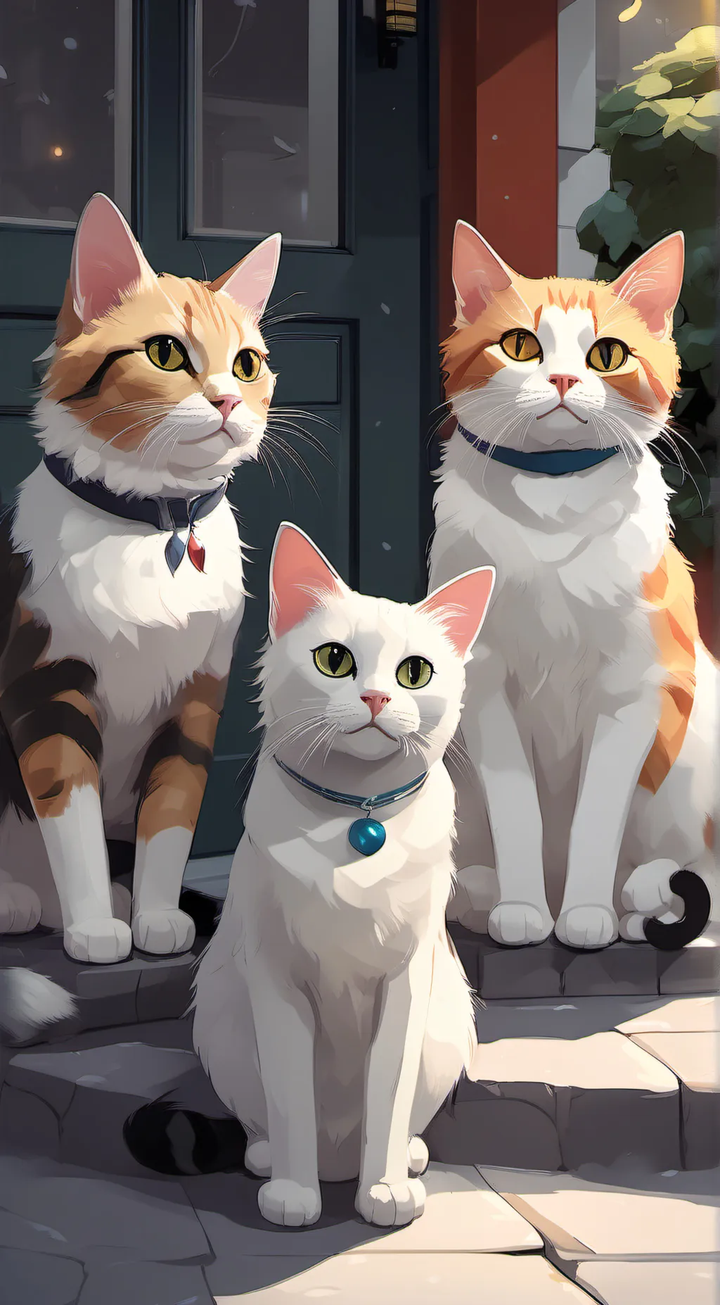 ai character: 3 kittens background