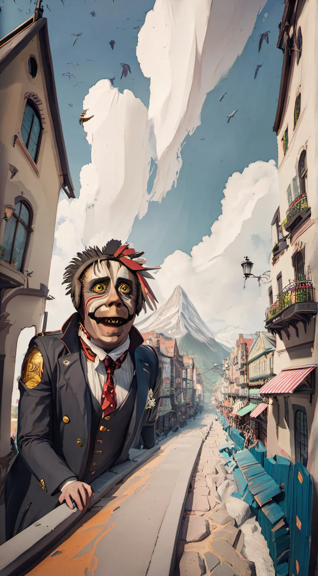 ai character: Spring trap background