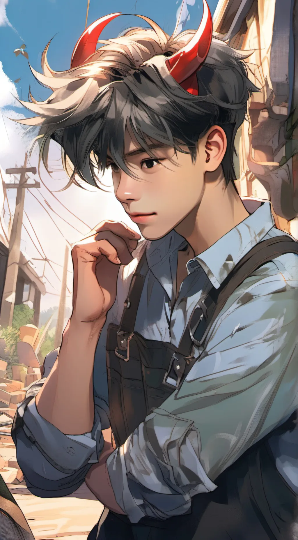 ai character: Lucifer  background