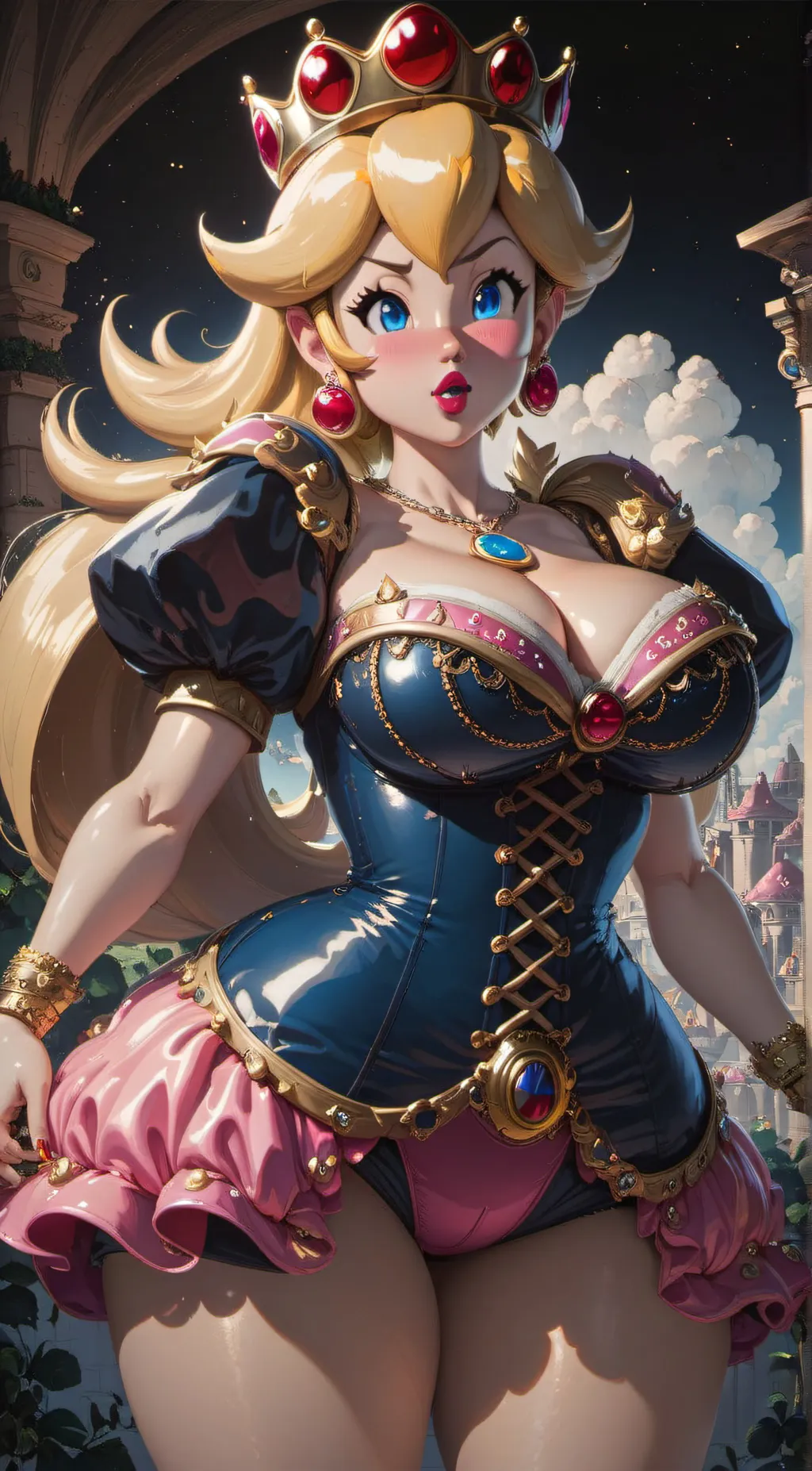 ai character: Princess Peach background