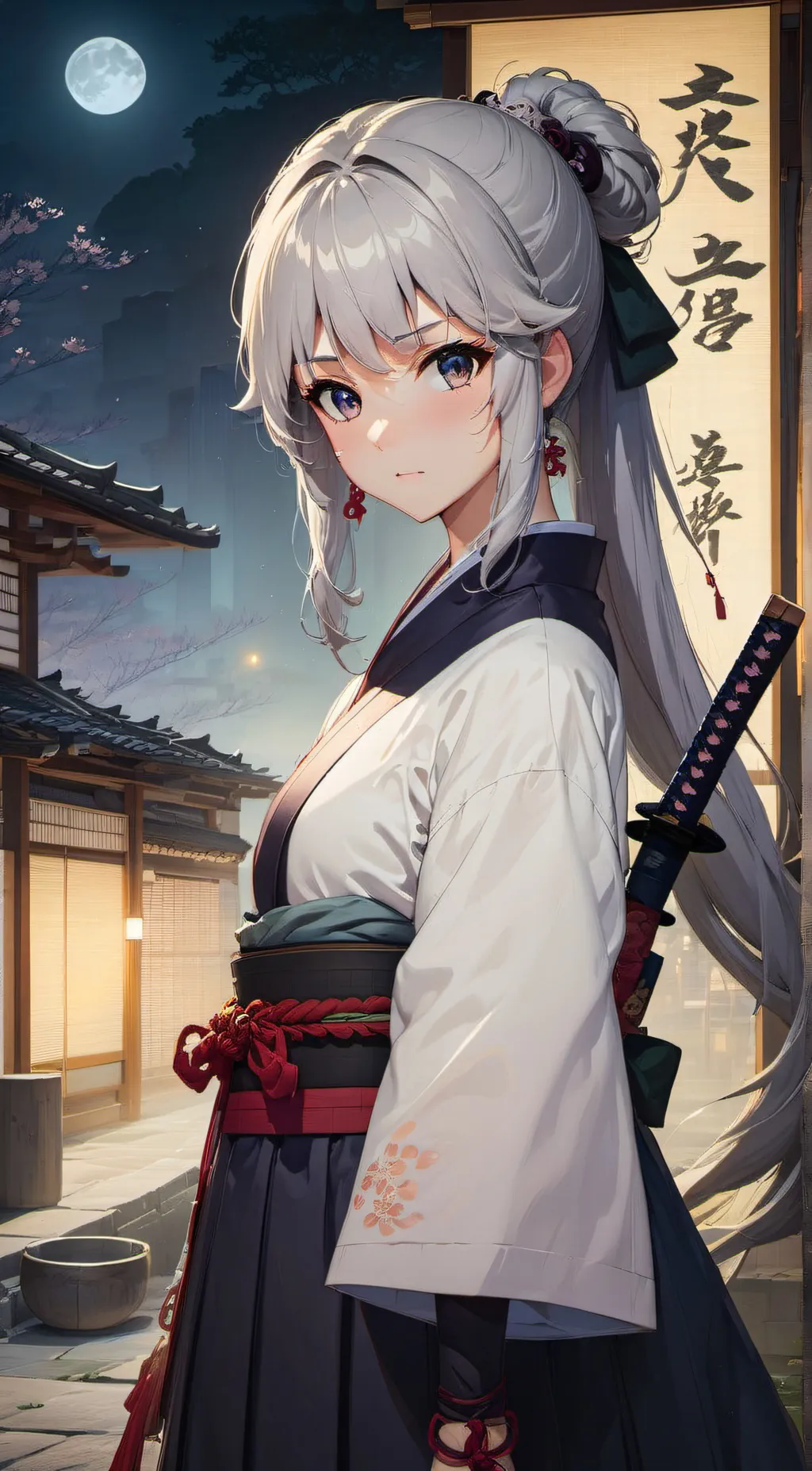 ai character: 千叶 background