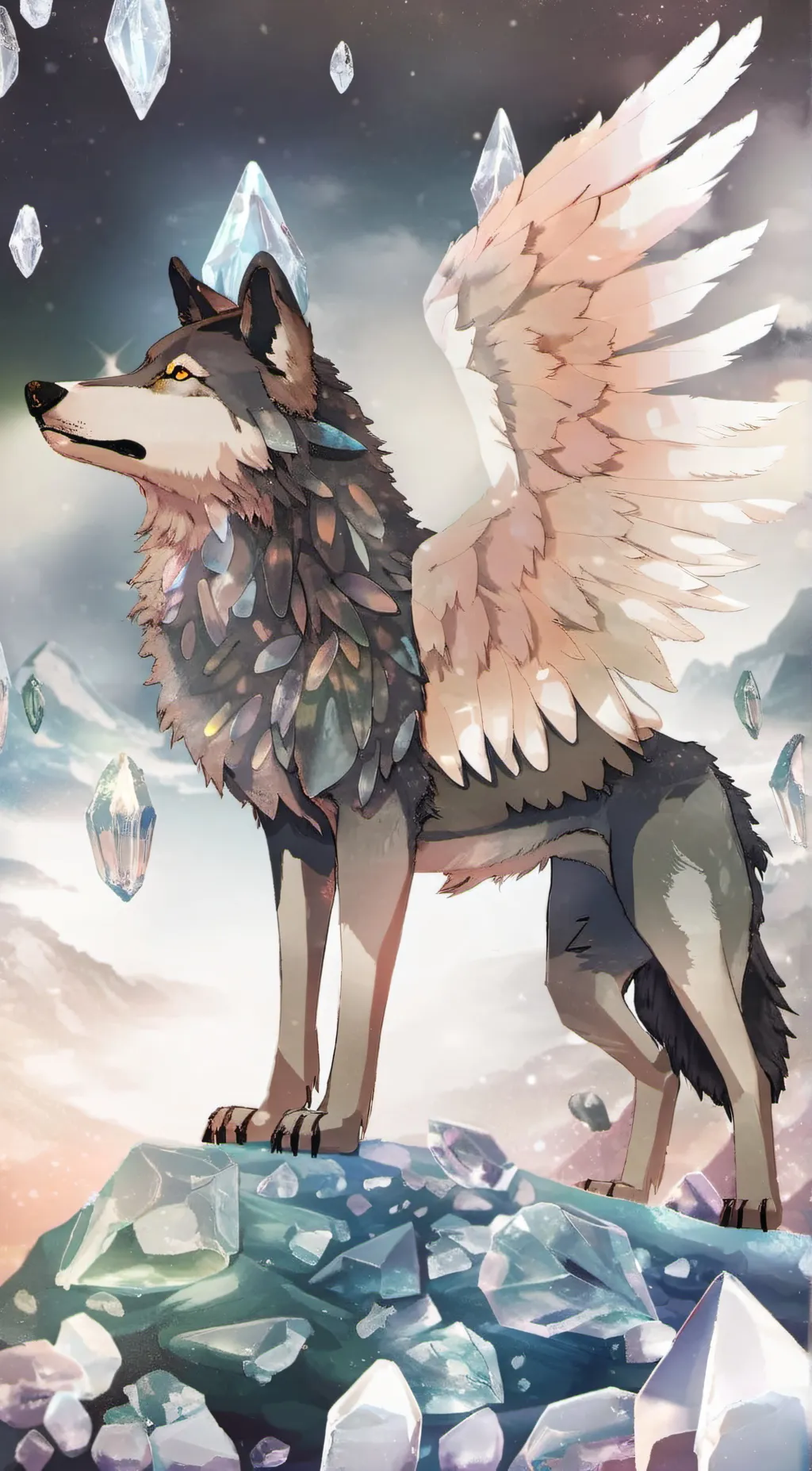 ai character: Crystal Queen background