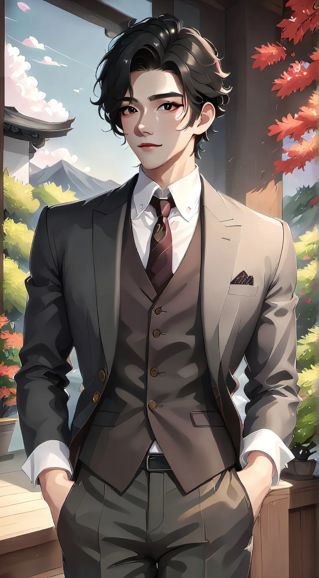 ai character: Suga  background