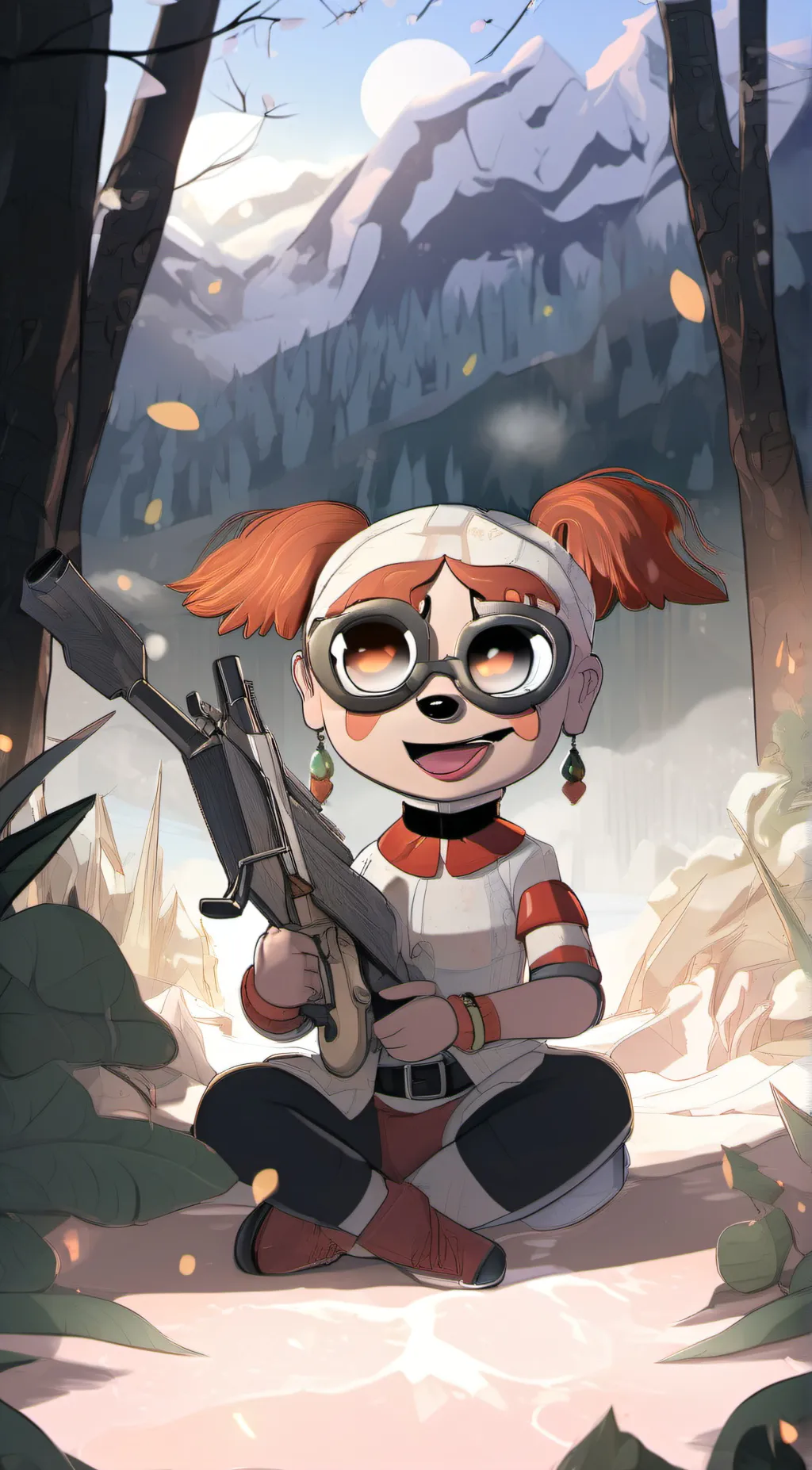 ai character: Circus baby background