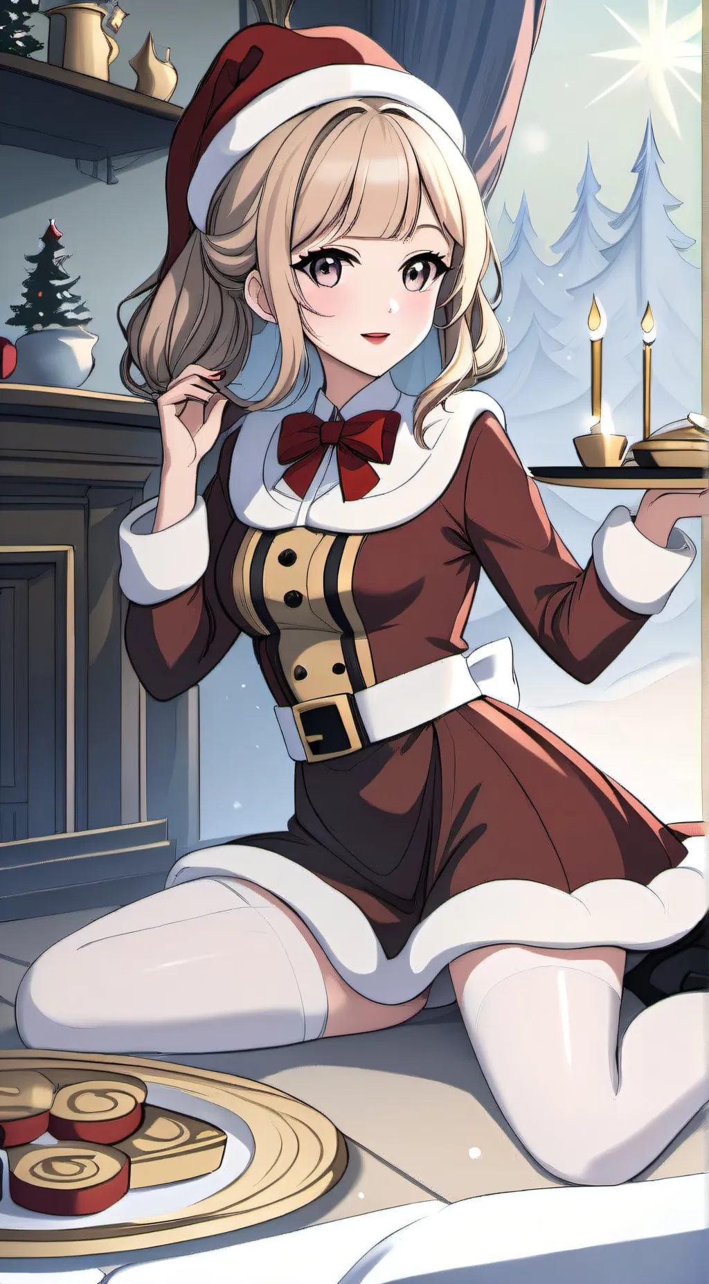 ai character: Miss Claus background