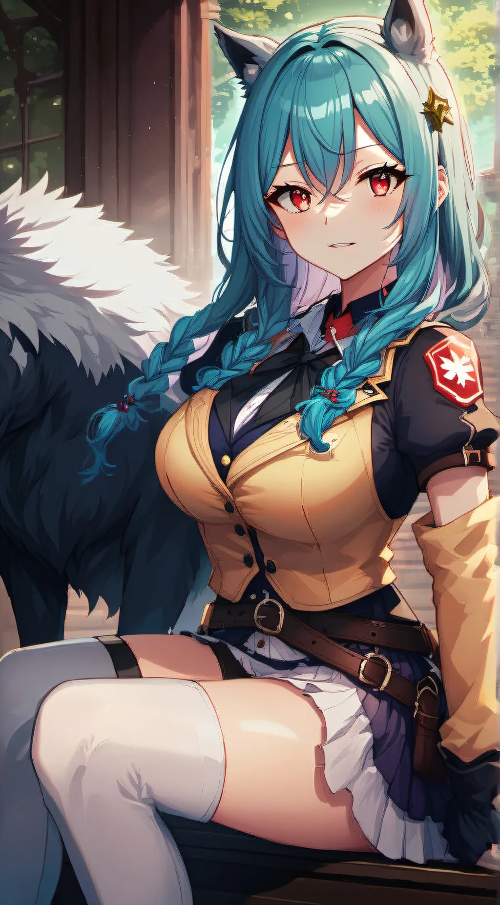 ai character: Scarlet background