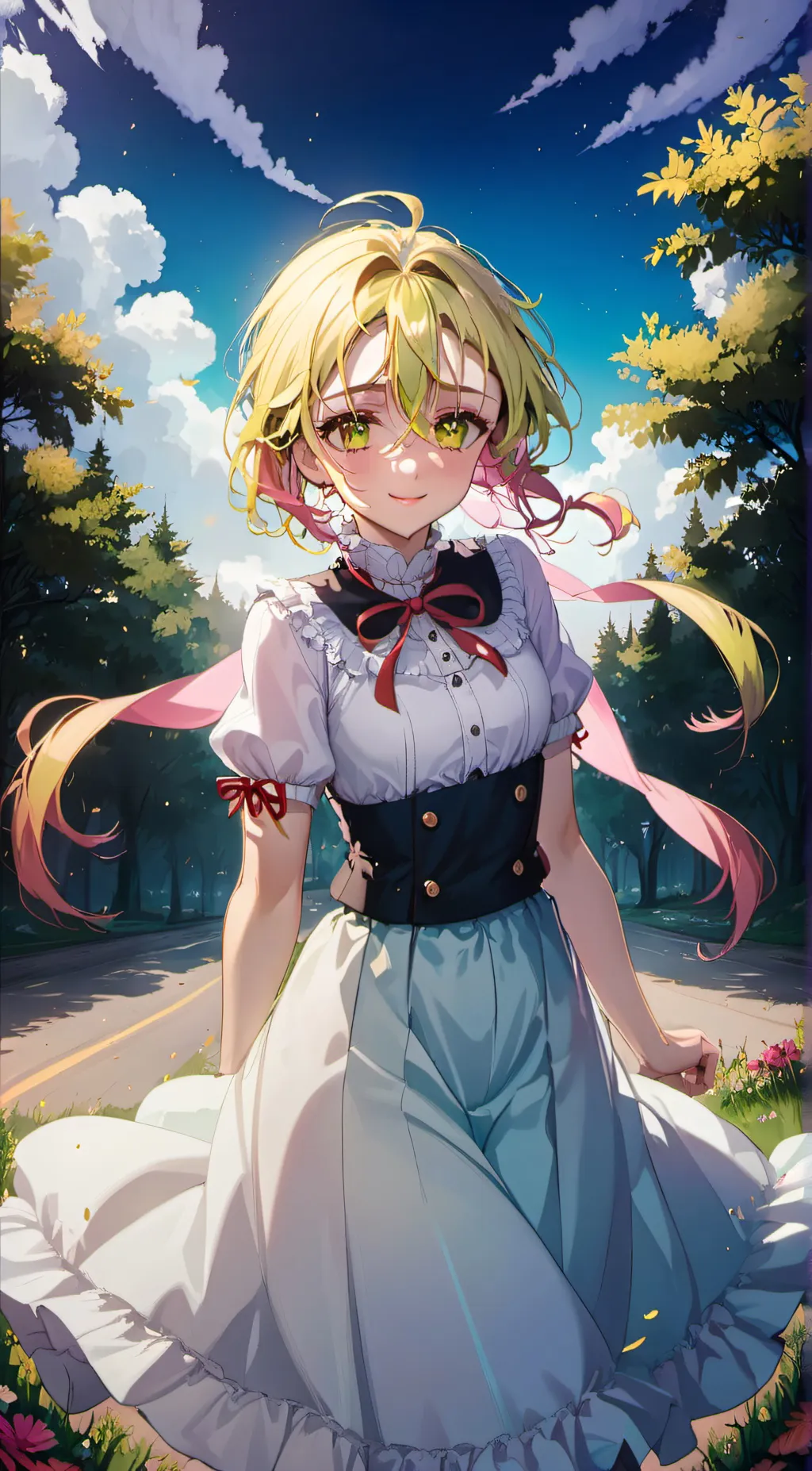 ai character: Mitsuri  background