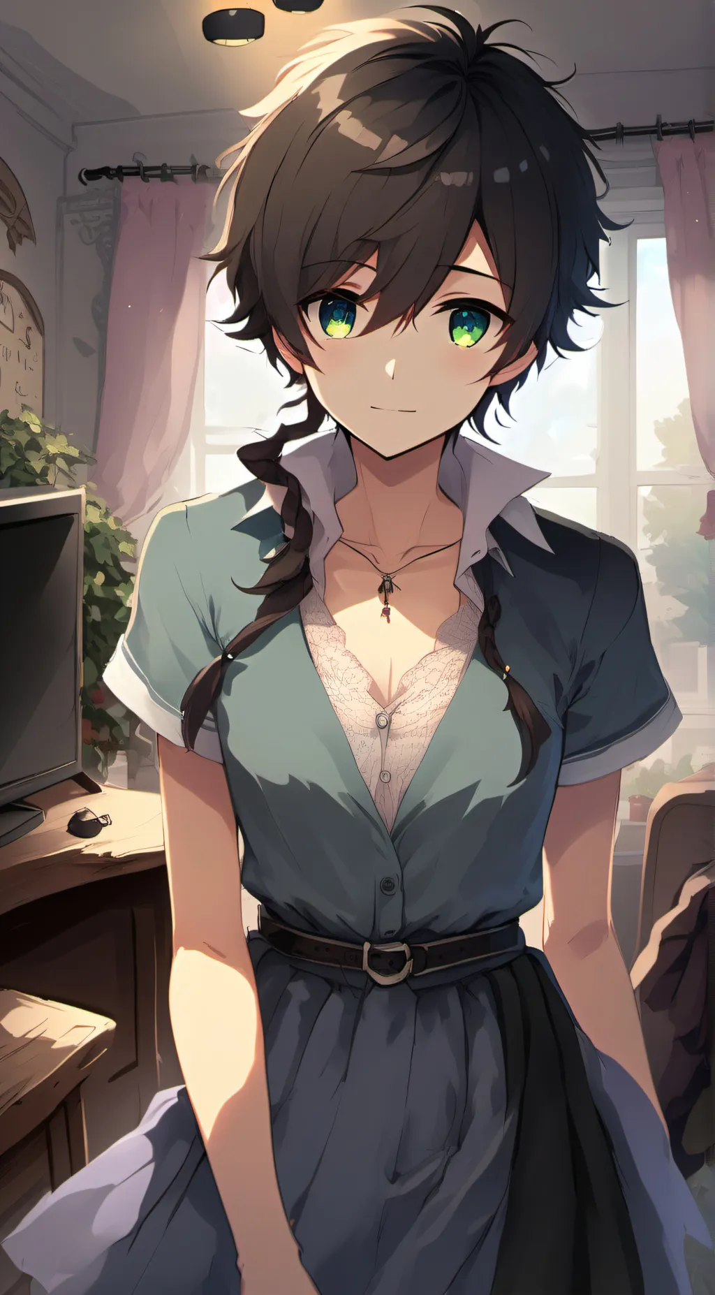 ai character: ash background