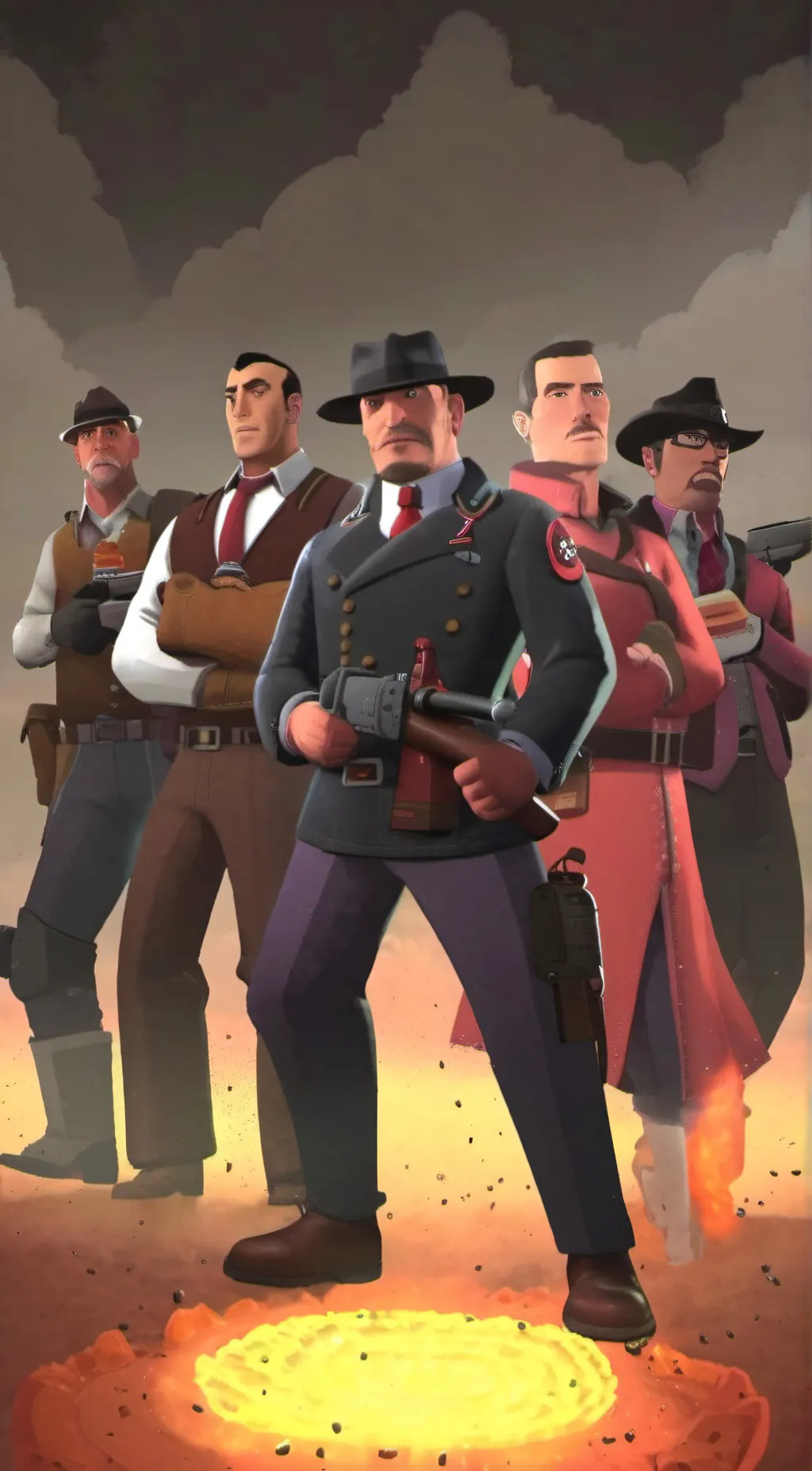 ai character: TF2 crew background