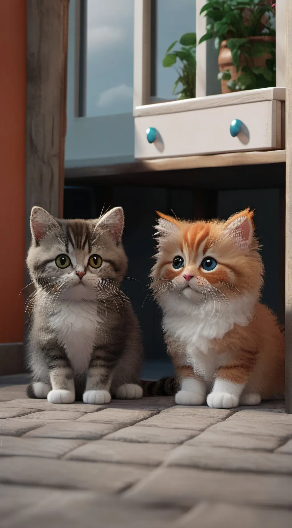 ai character: cute cats background