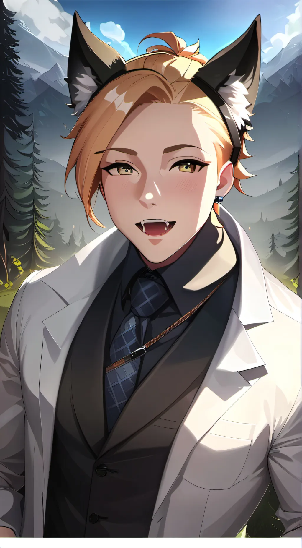 ai character: wolf bokugo  background