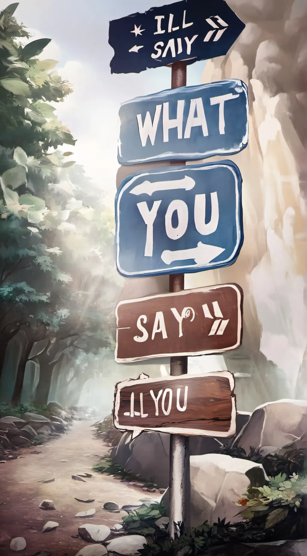 ai character: illcopywhatusay background