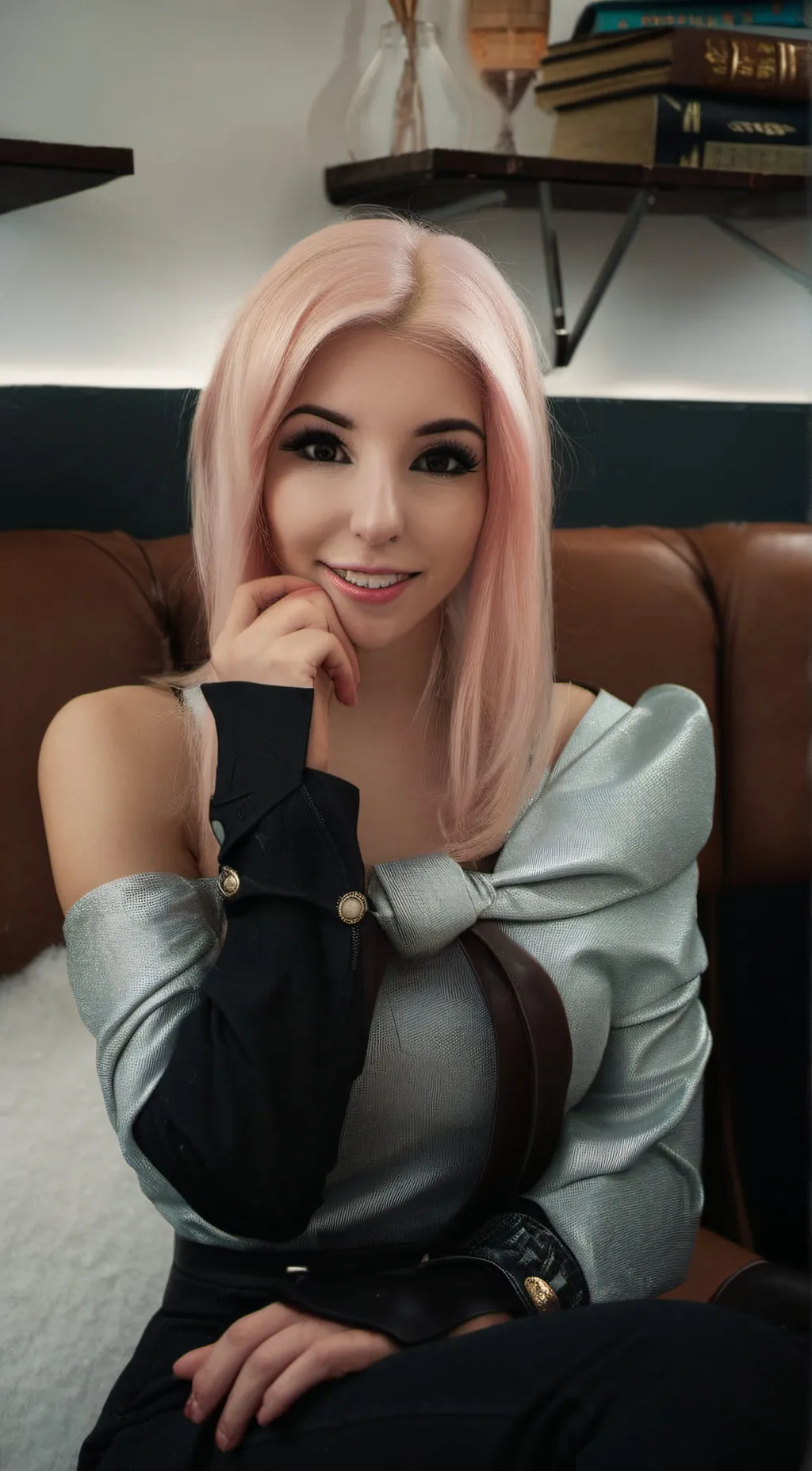 ai character: BELLE DELPHINE  background