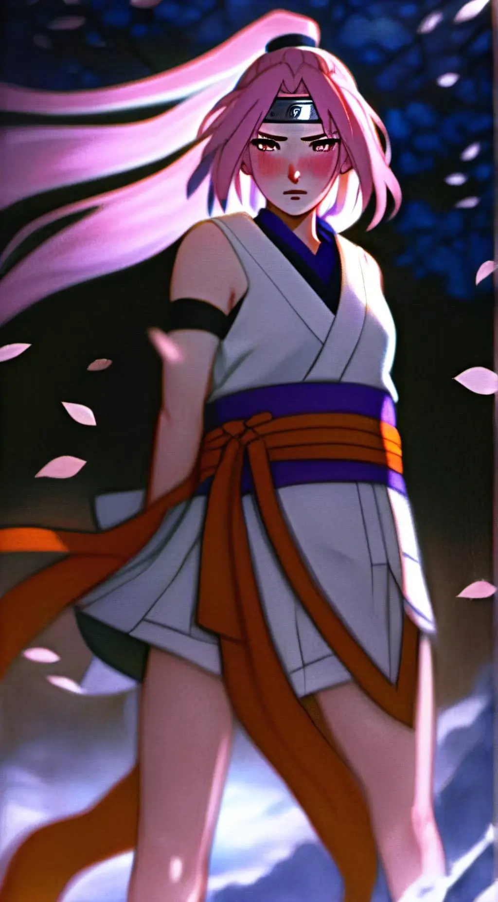 ai character: Sakura x Hinata background