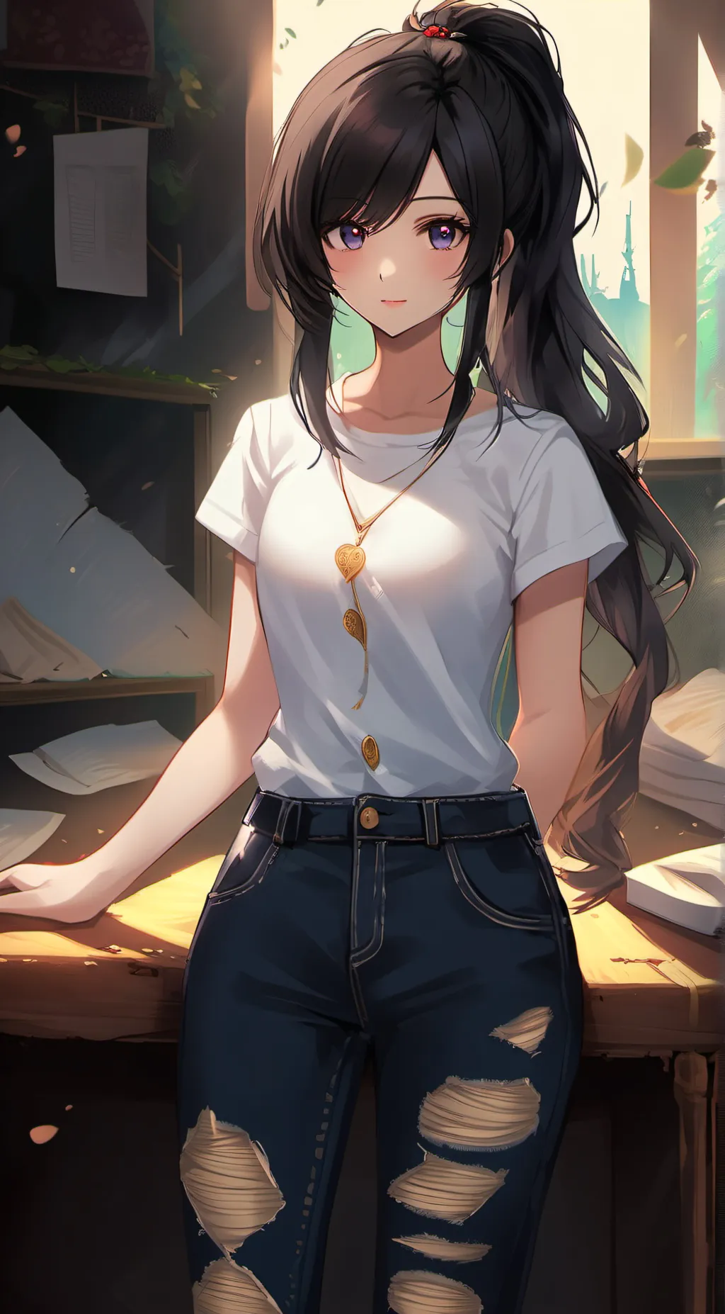 ai character: shizuku  background