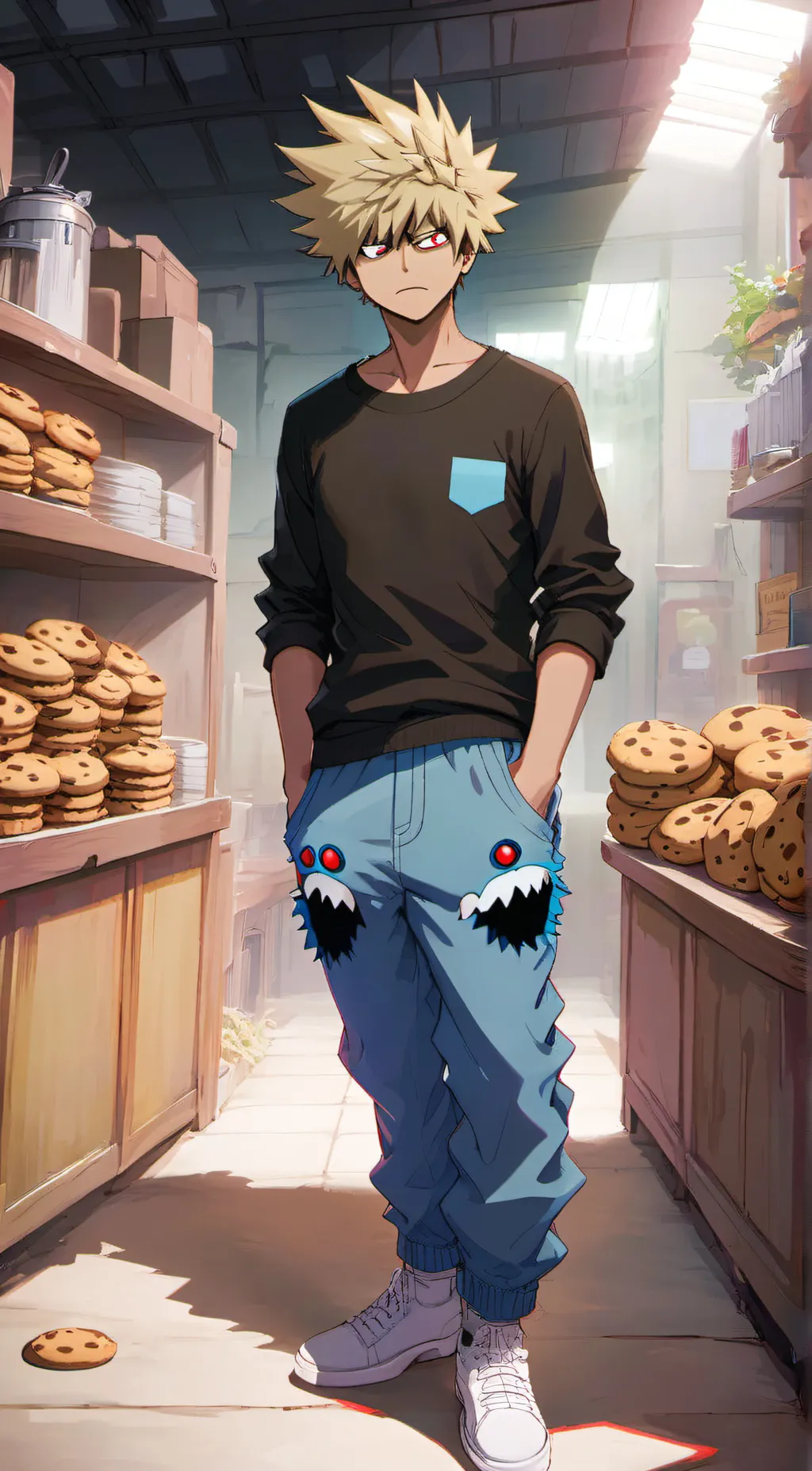 ai character: bakugo(cookie era) background