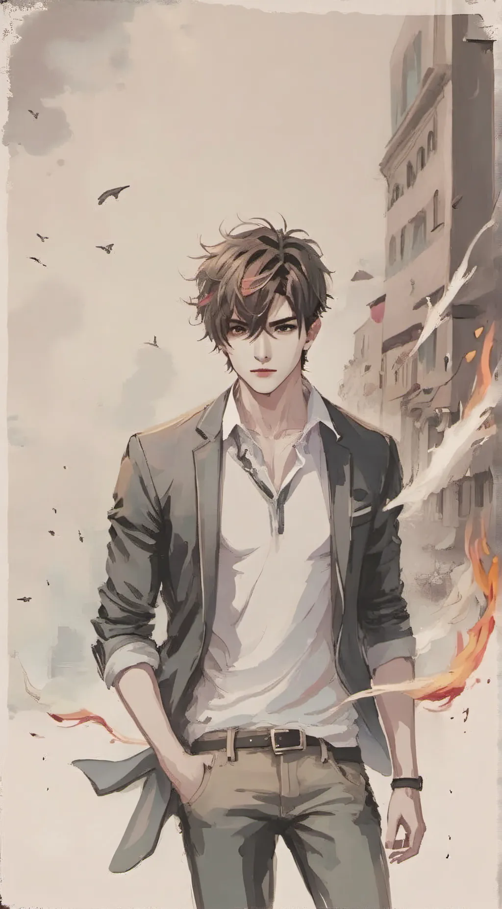 ai character: goerge  background