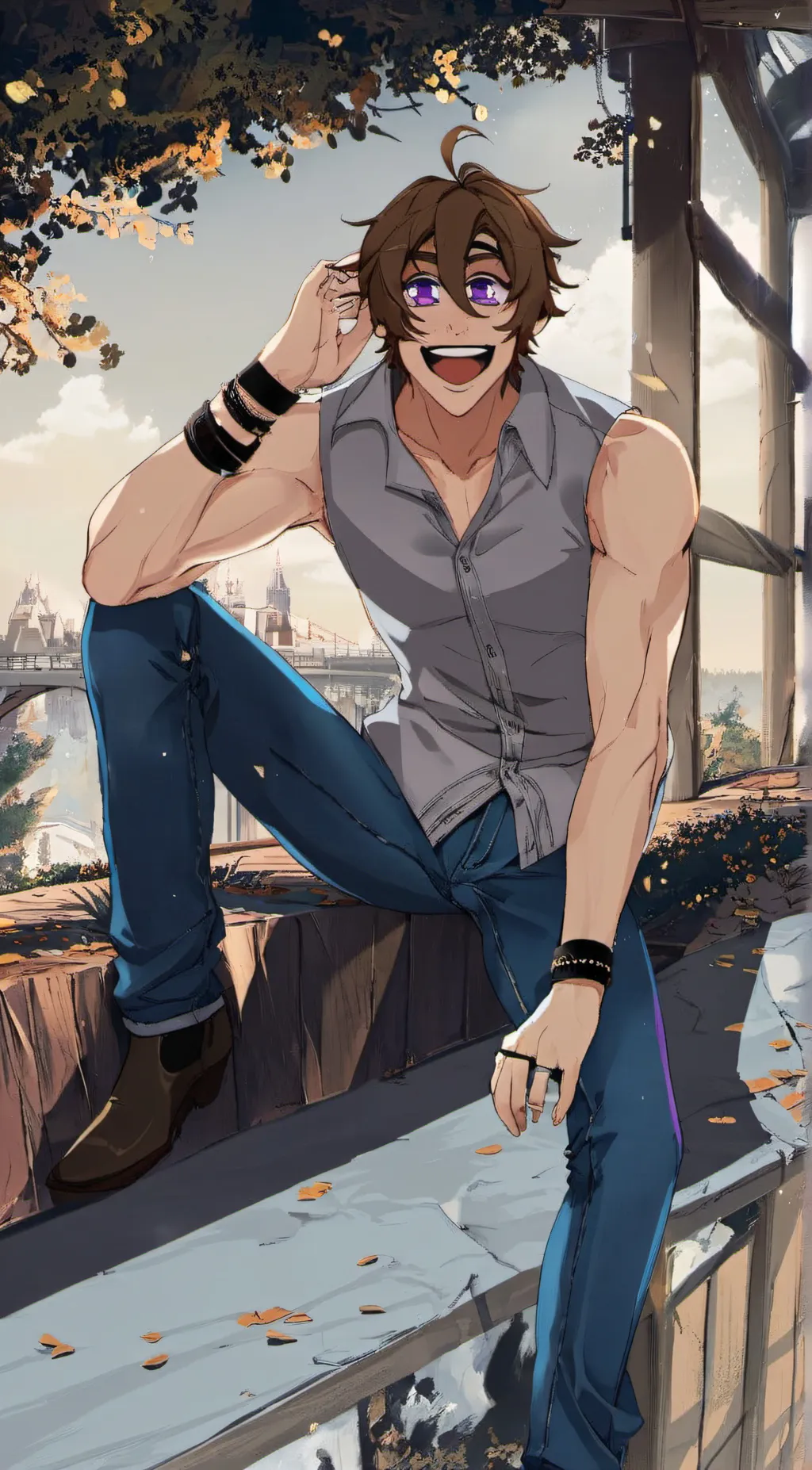 ai character: past micheal afton background