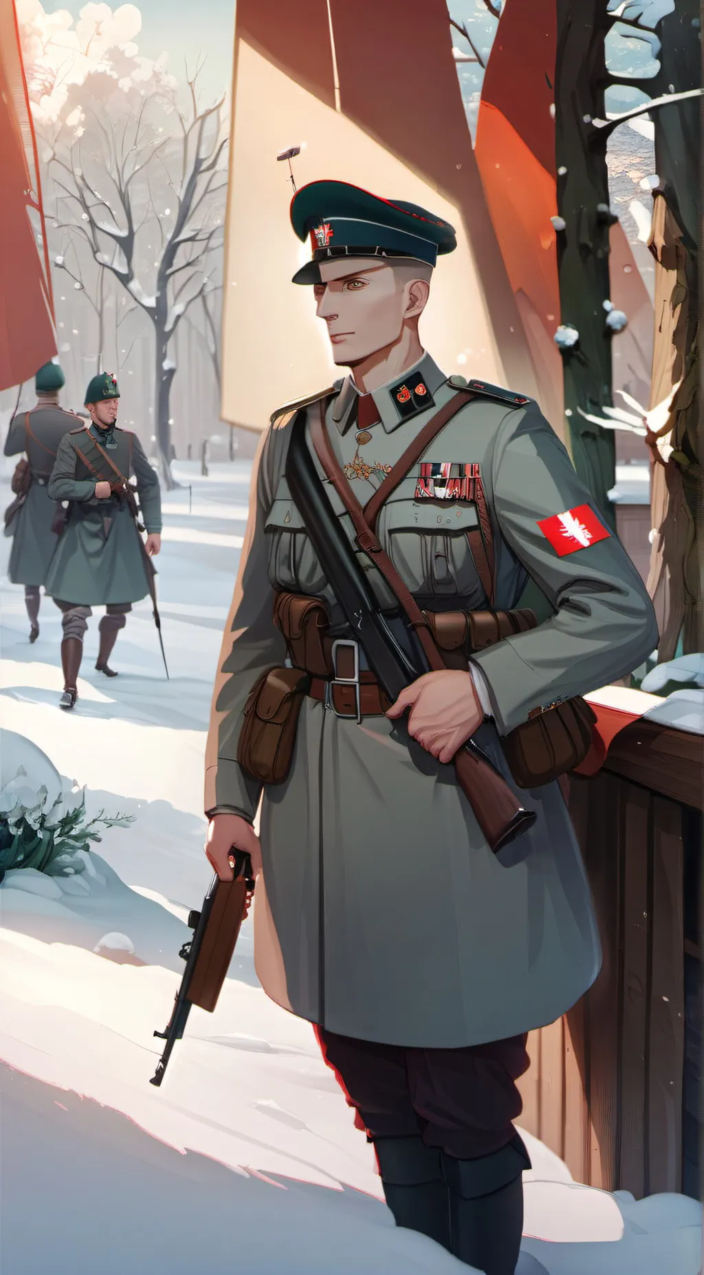 ai character: Polish Soldier background