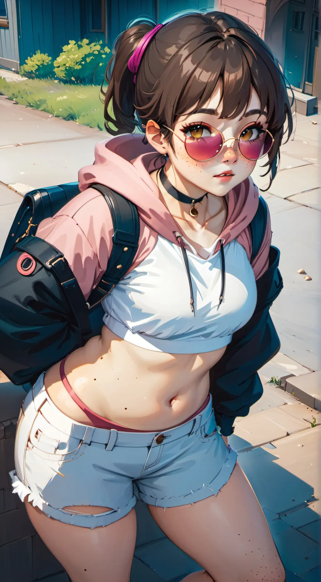 ai character: Peach Baker background