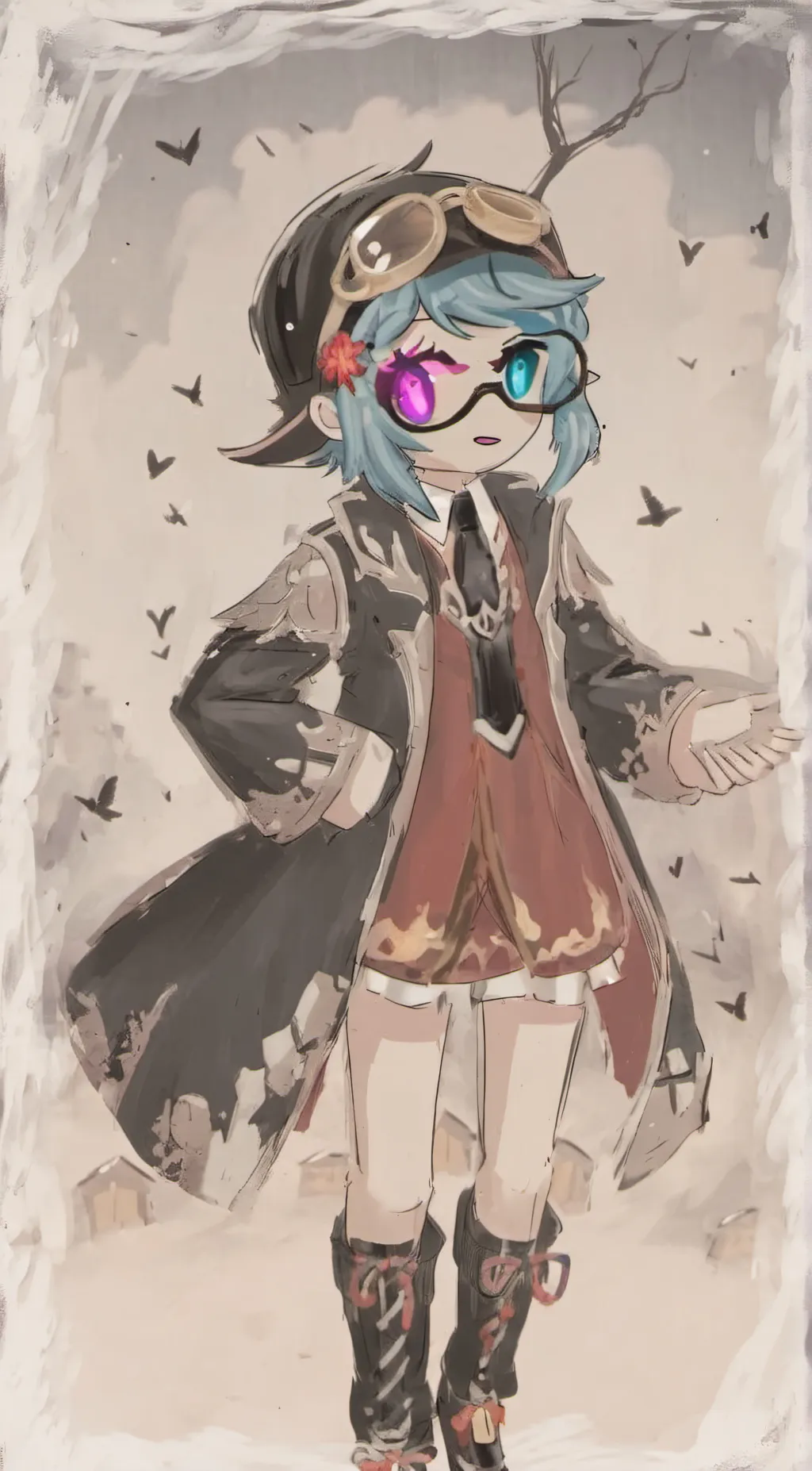 ai character: Pearly kit  background