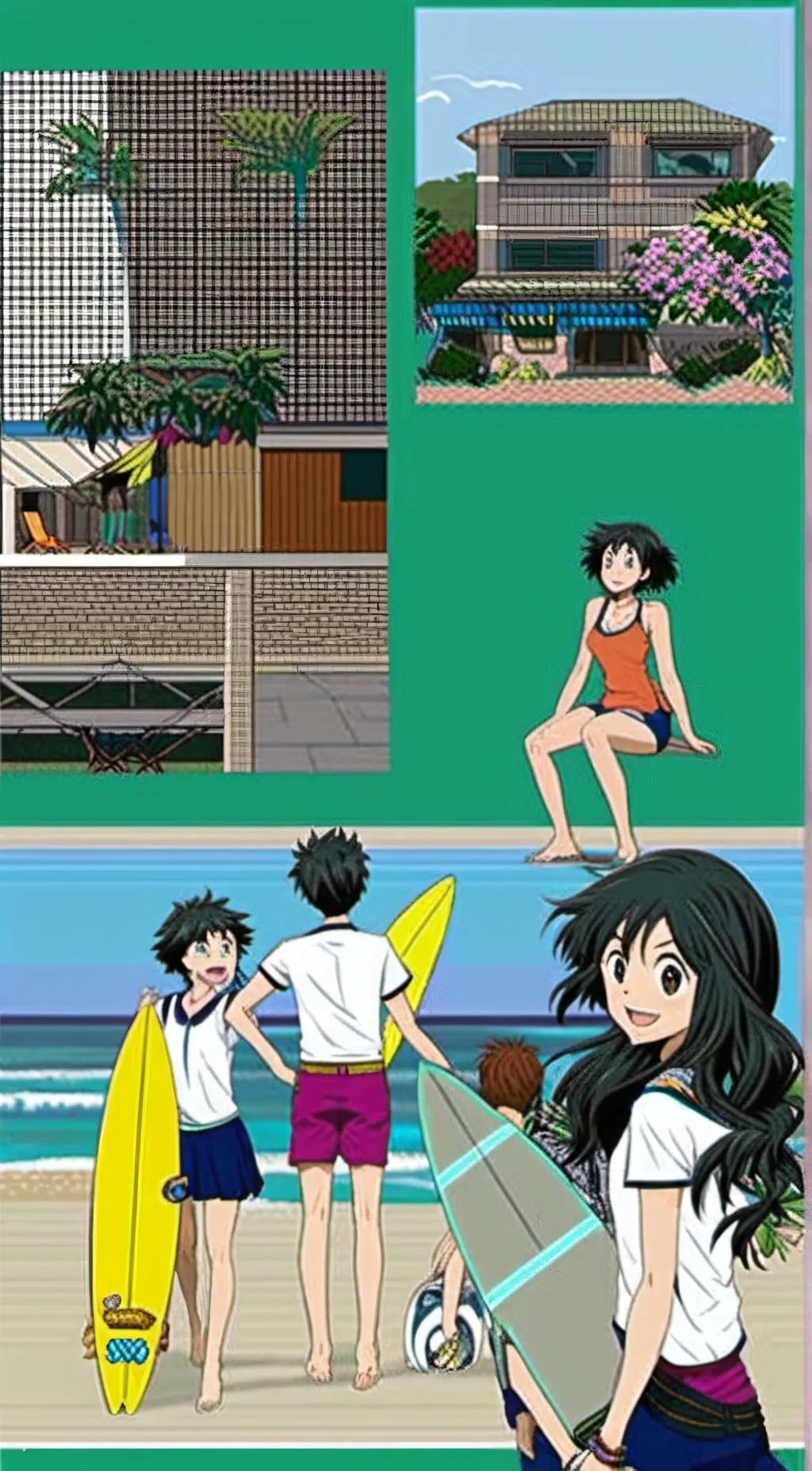 ai character: Beach  background