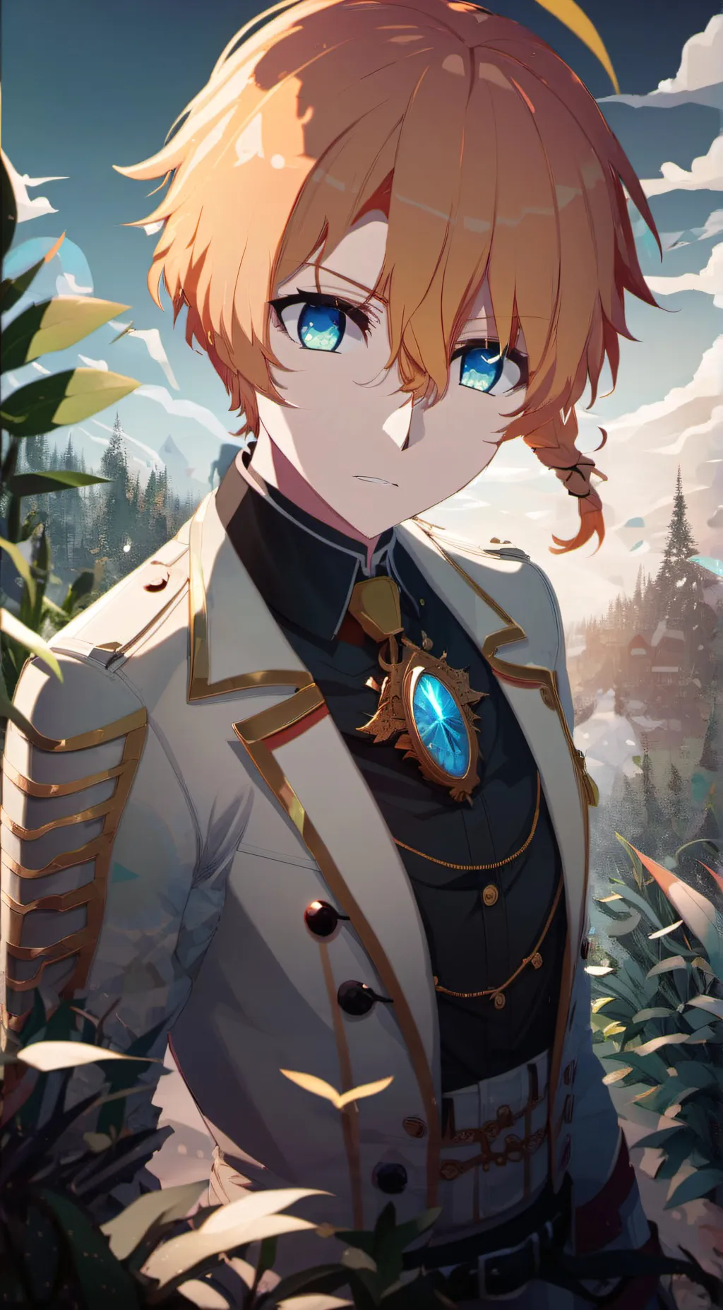 ai character: Aqua background