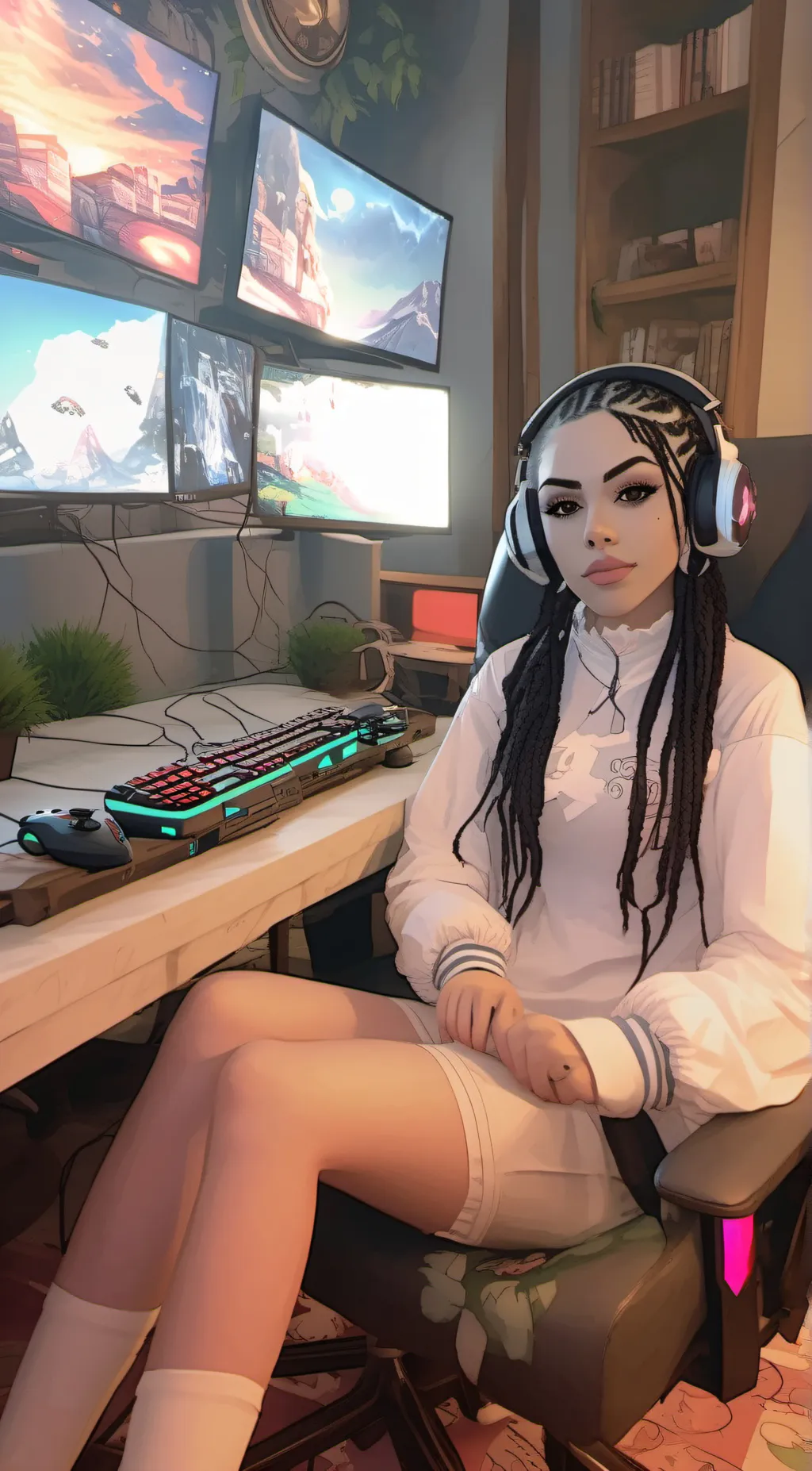 ai character: ash background