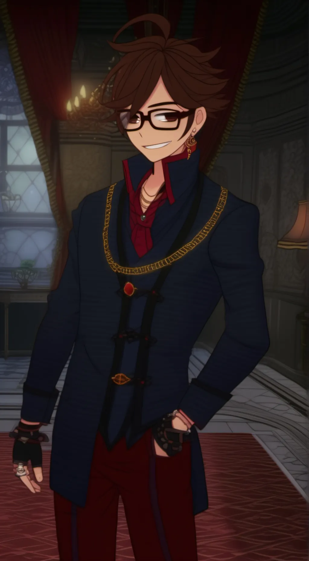 ai character: Sebastian  background