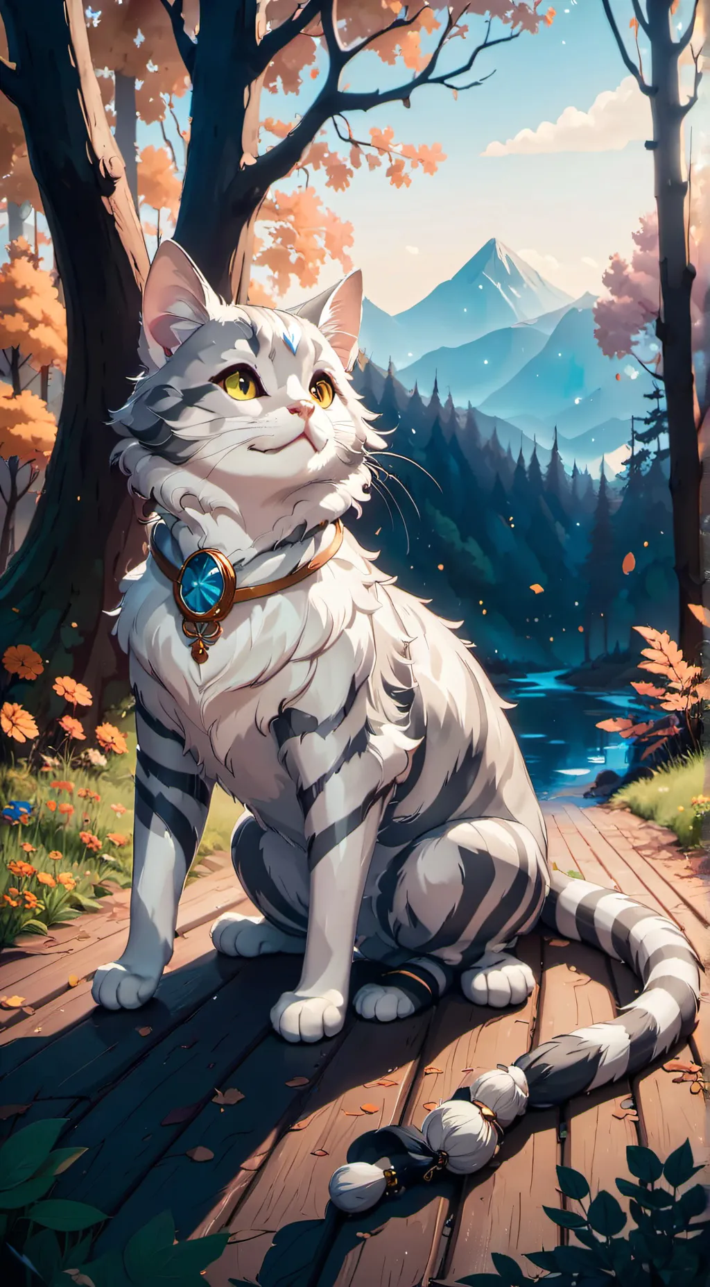 ai character: Rainstream background