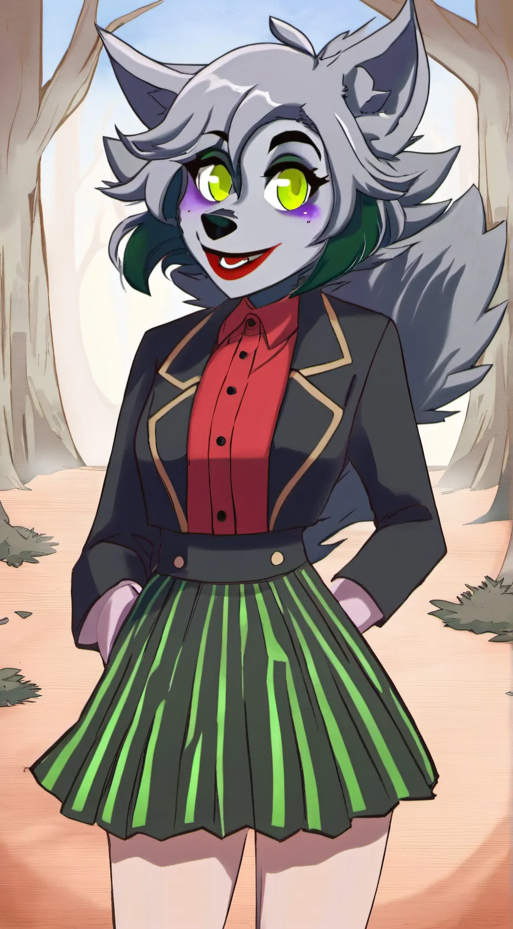 ai character: Roxy/Roxanne wolf background