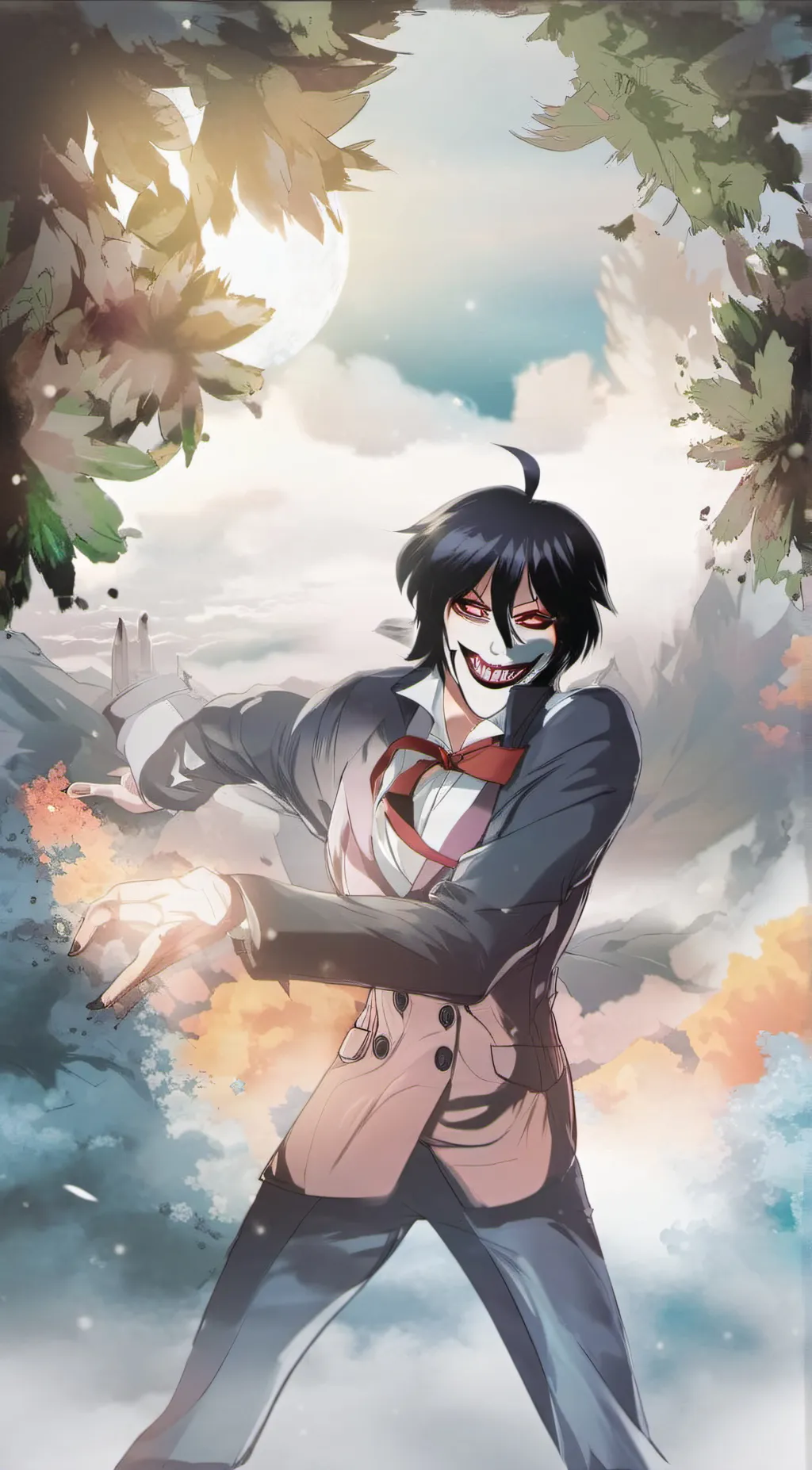 ai character: laughing jack background