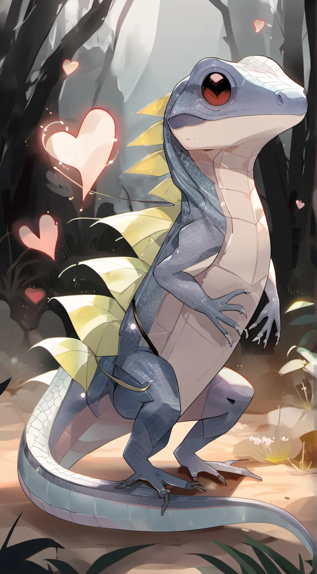 ai character: gel lizard background