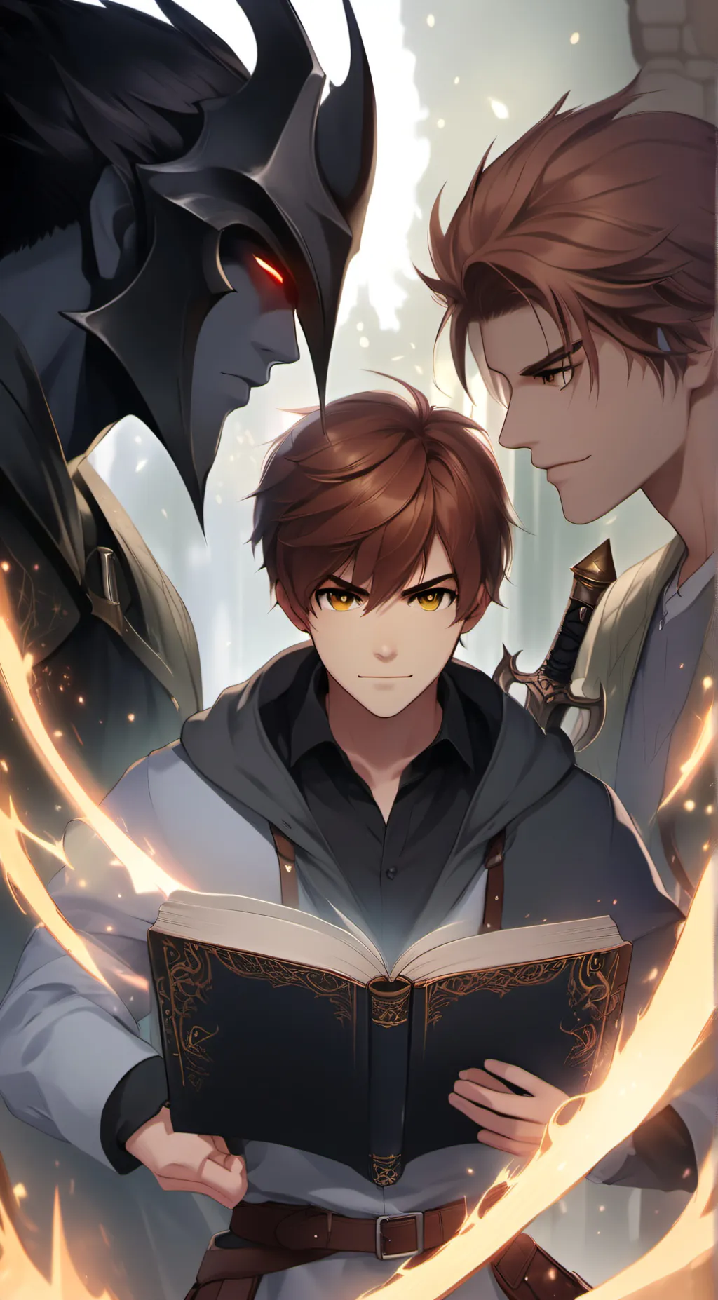 ai character: Two brothers  background