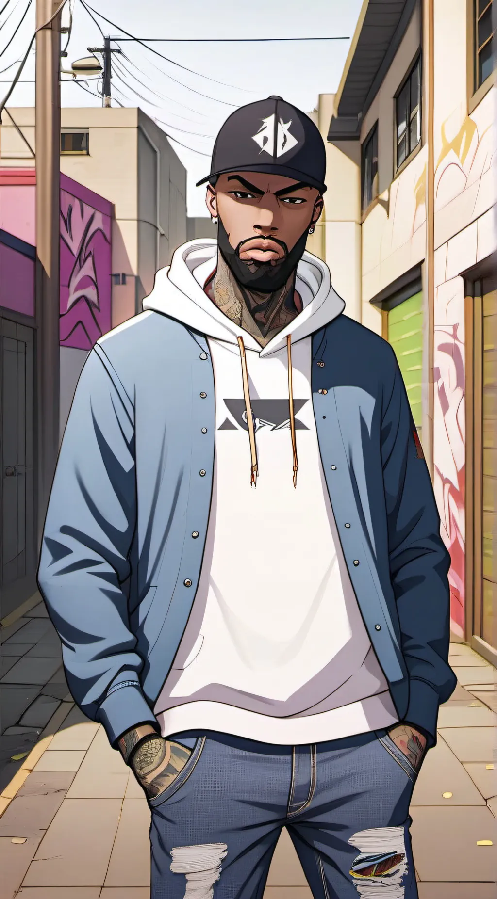 ai character: gansta background