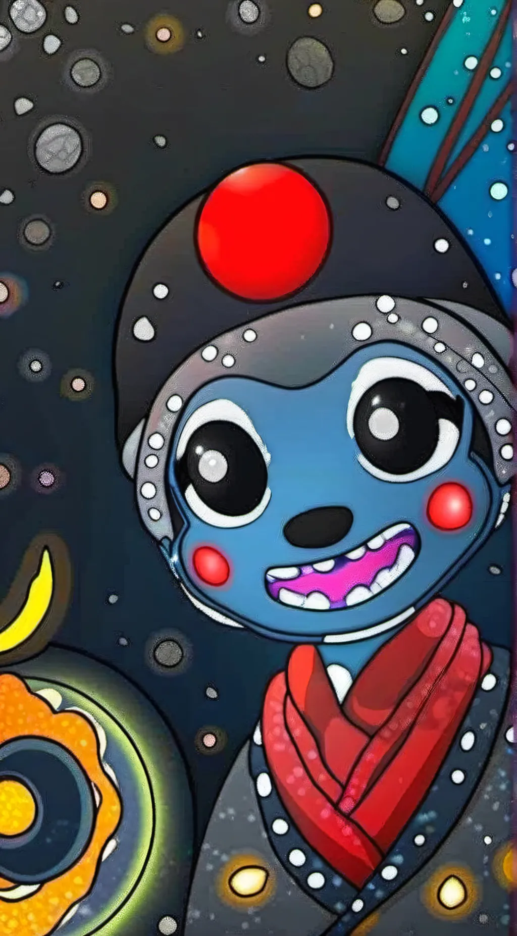 ai character: stitch background