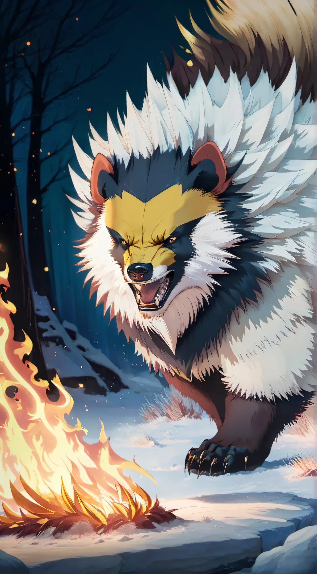 ai character: Female Typhlosion background