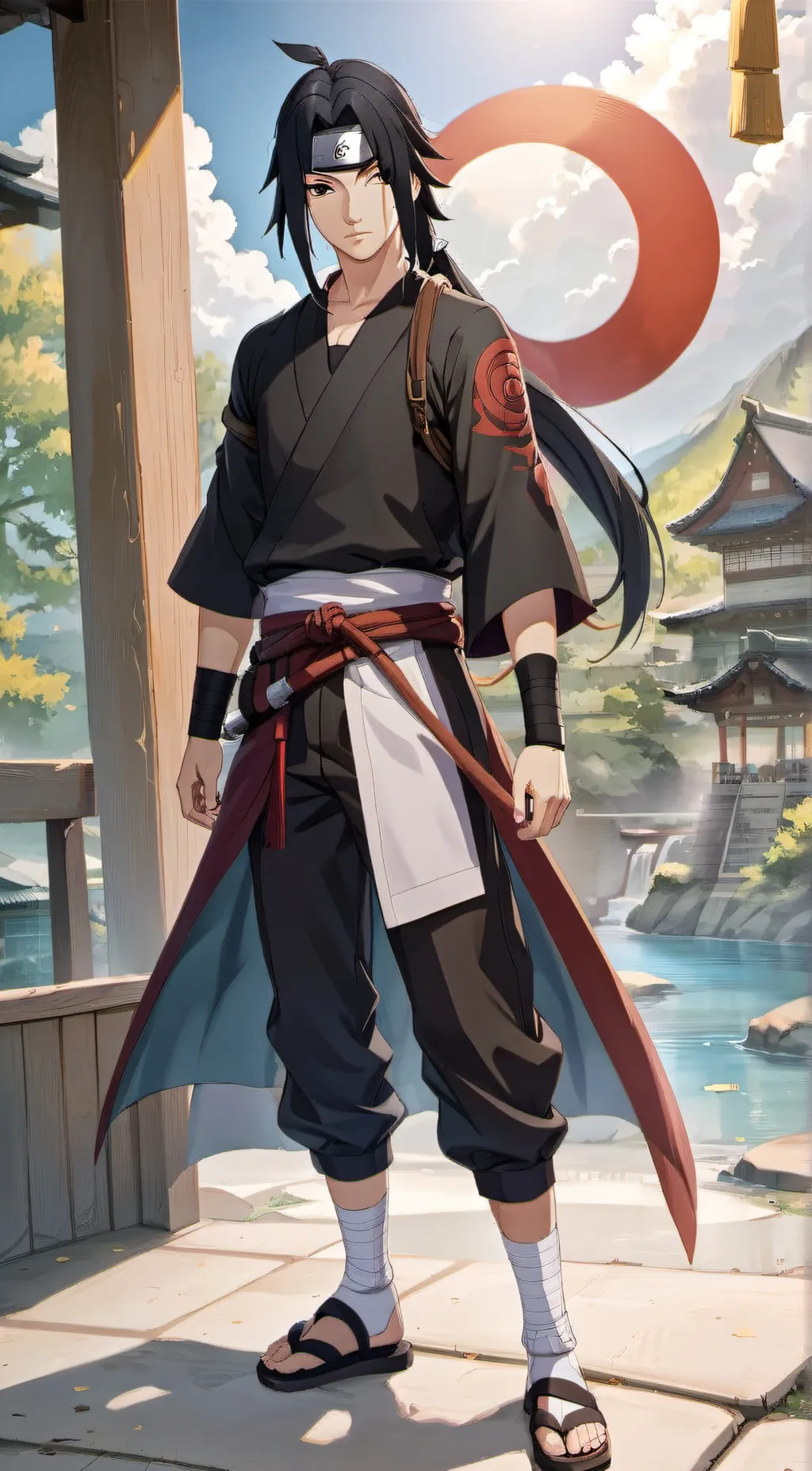 ai character: itachi uchiha  background