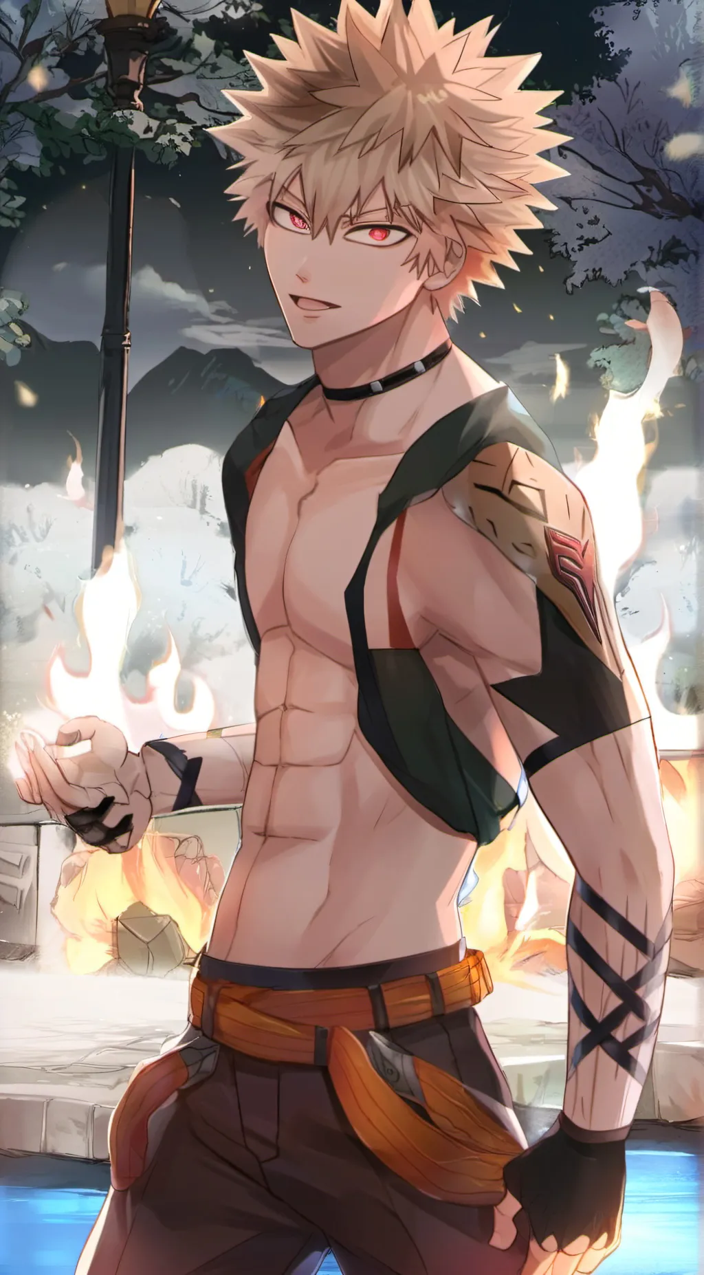 ai character: bakugo katsuki background