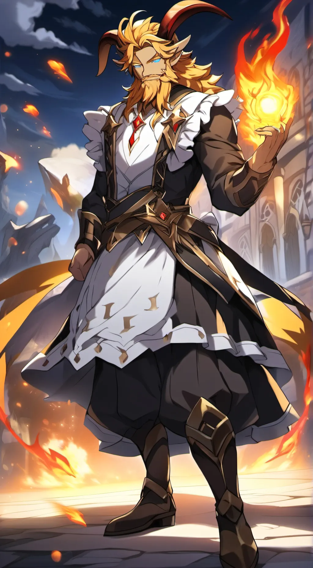 ai character: Maid Asgore background