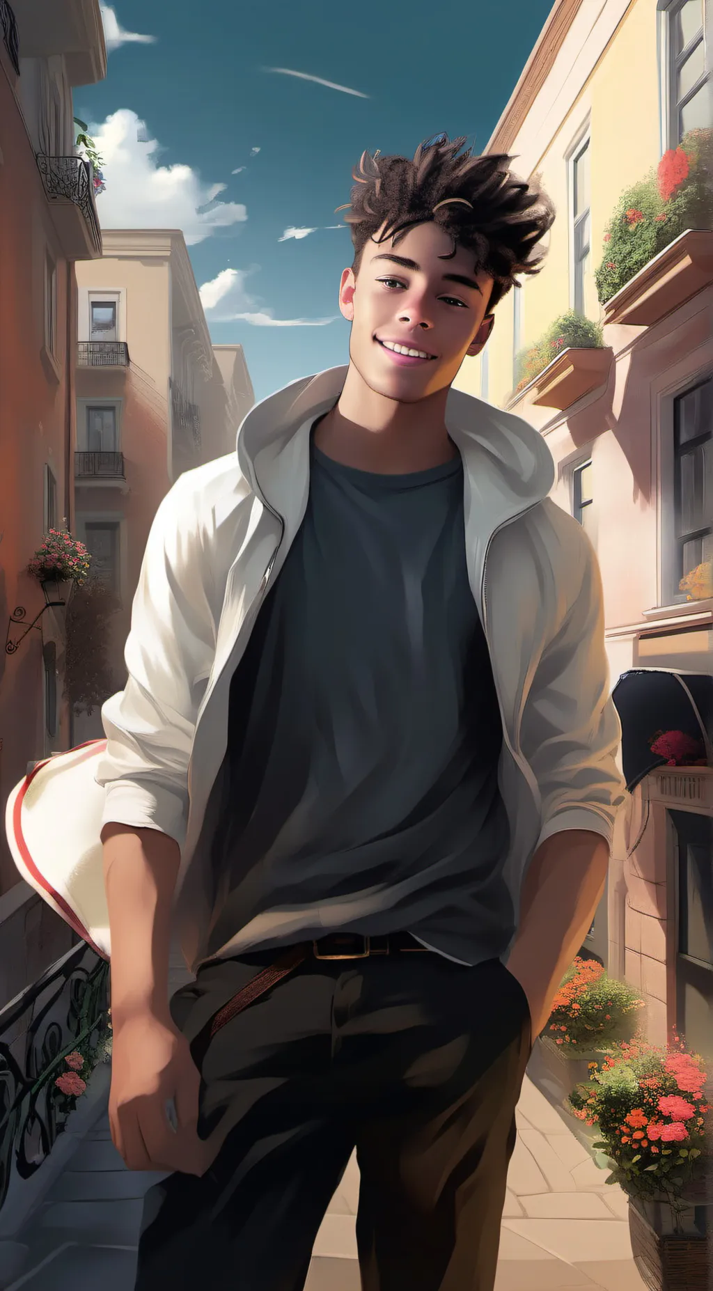 ai character: Lucas  background