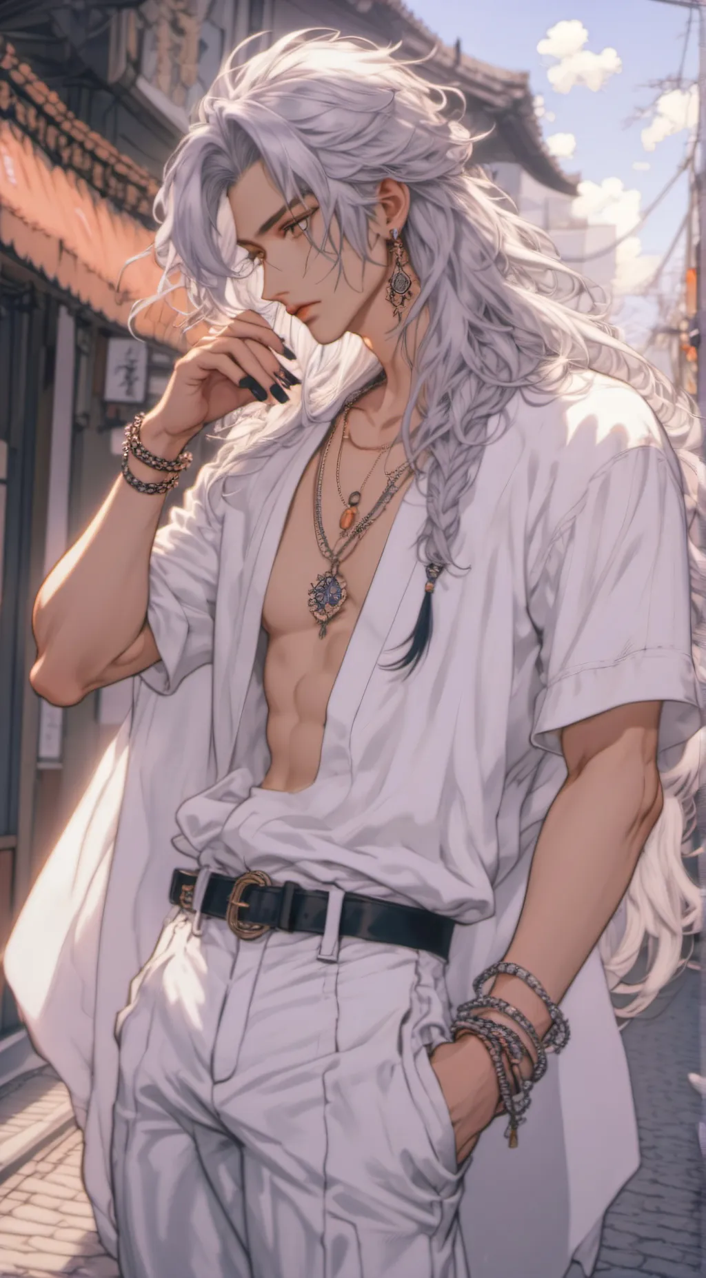 ai character: 海恩 background