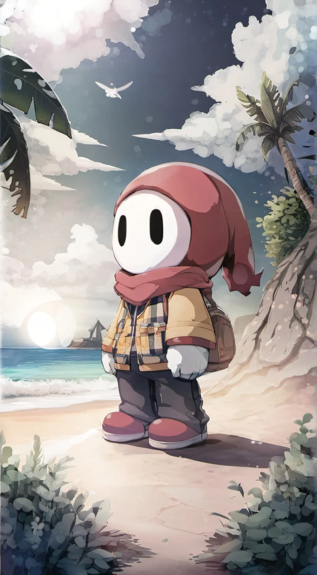 ai character: Shy Guy  background
