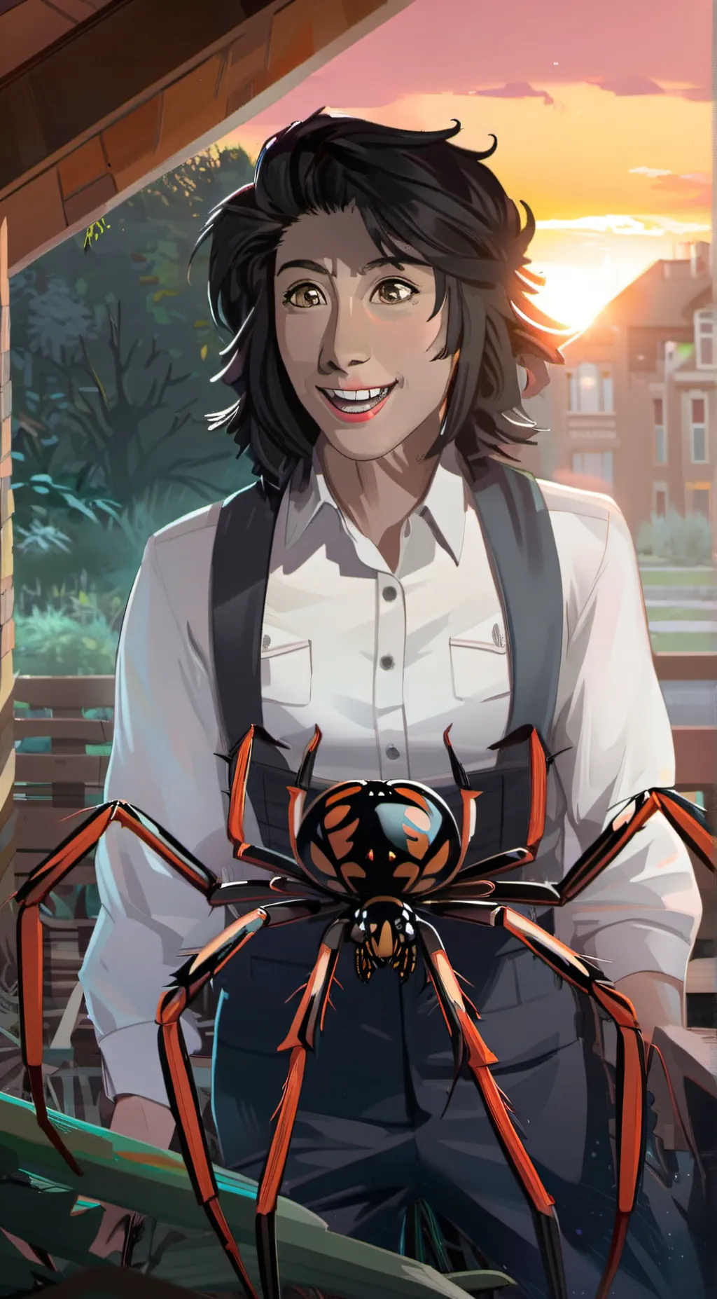 ai character: Spider  background