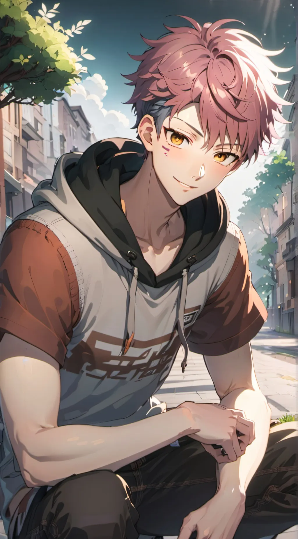 ai character: Adrian  background